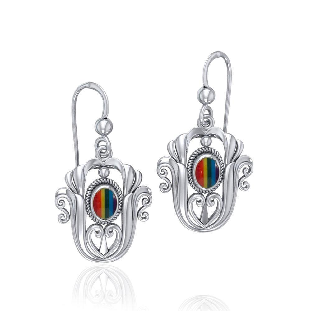 Celtic Knotwork Tulip with Gem Earrings TE595