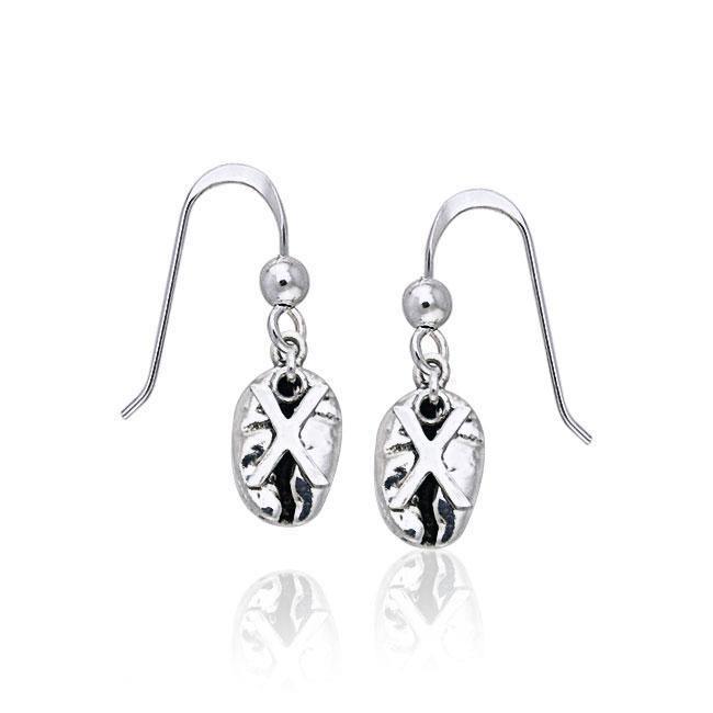 X Coffee Bean Earrings TE606