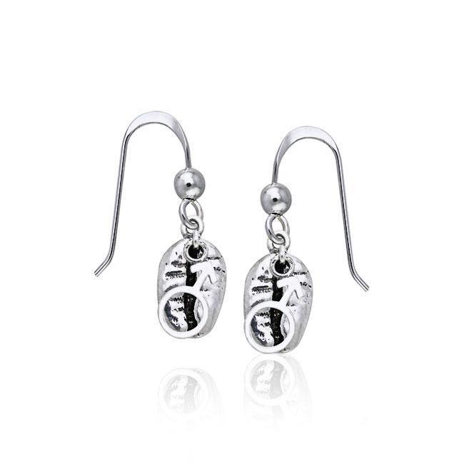 Male Symbol Coffee Bean Earrings TE614