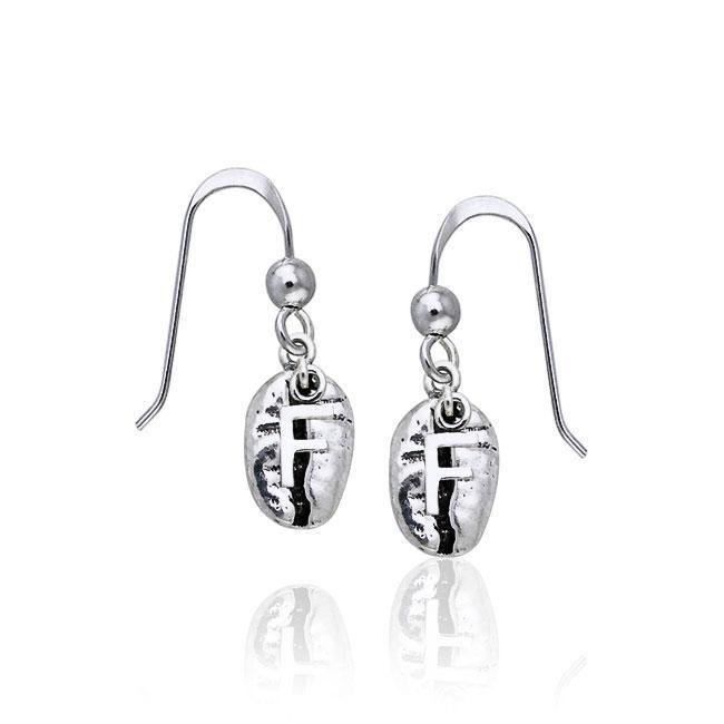 F Coffee Bean Earrings TE631