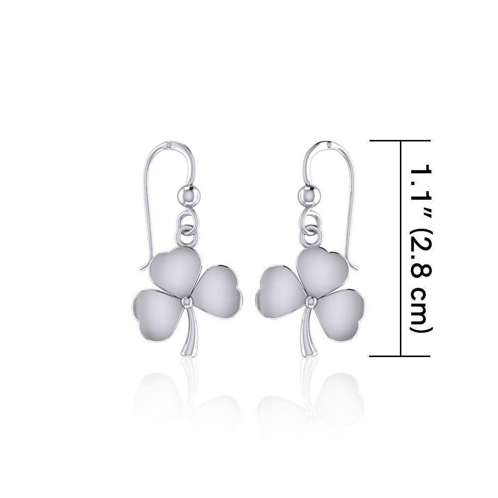 Celtic Shamrock Silver Earrings TE878