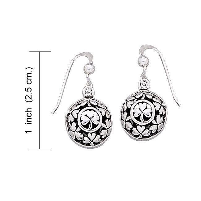 Celtic Shamrock Silver Earrings TE890