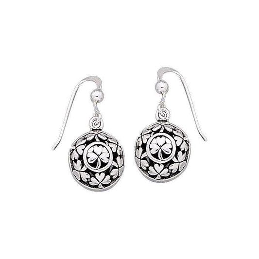 Celtic Shamrock Silver Earrings TE890