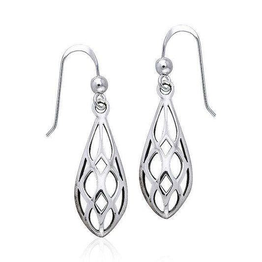 Art Deco Silver Earrings TE946