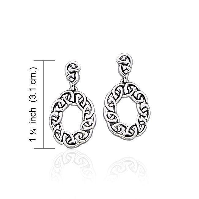 Celtic Knotwork Silver Earrings TE949