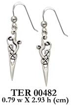 Viking Urnes Sterling Silver Earrings by Courtney Davis TER482
