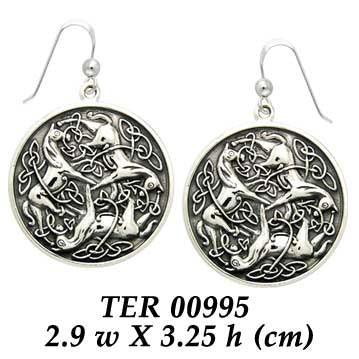 Celtic Knot Horse Earrings TER995 - peterstone.dropshipping