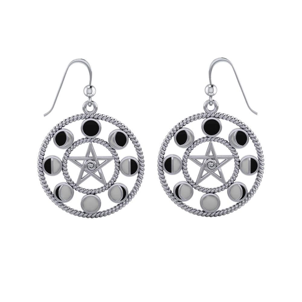Moon Phase Silver The Star Earrings TER014