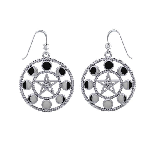Moon Phase Silver The Star Earrings TER014