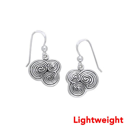 Lightweight Celtic Spiral Sterling Silver Earrings TER2252