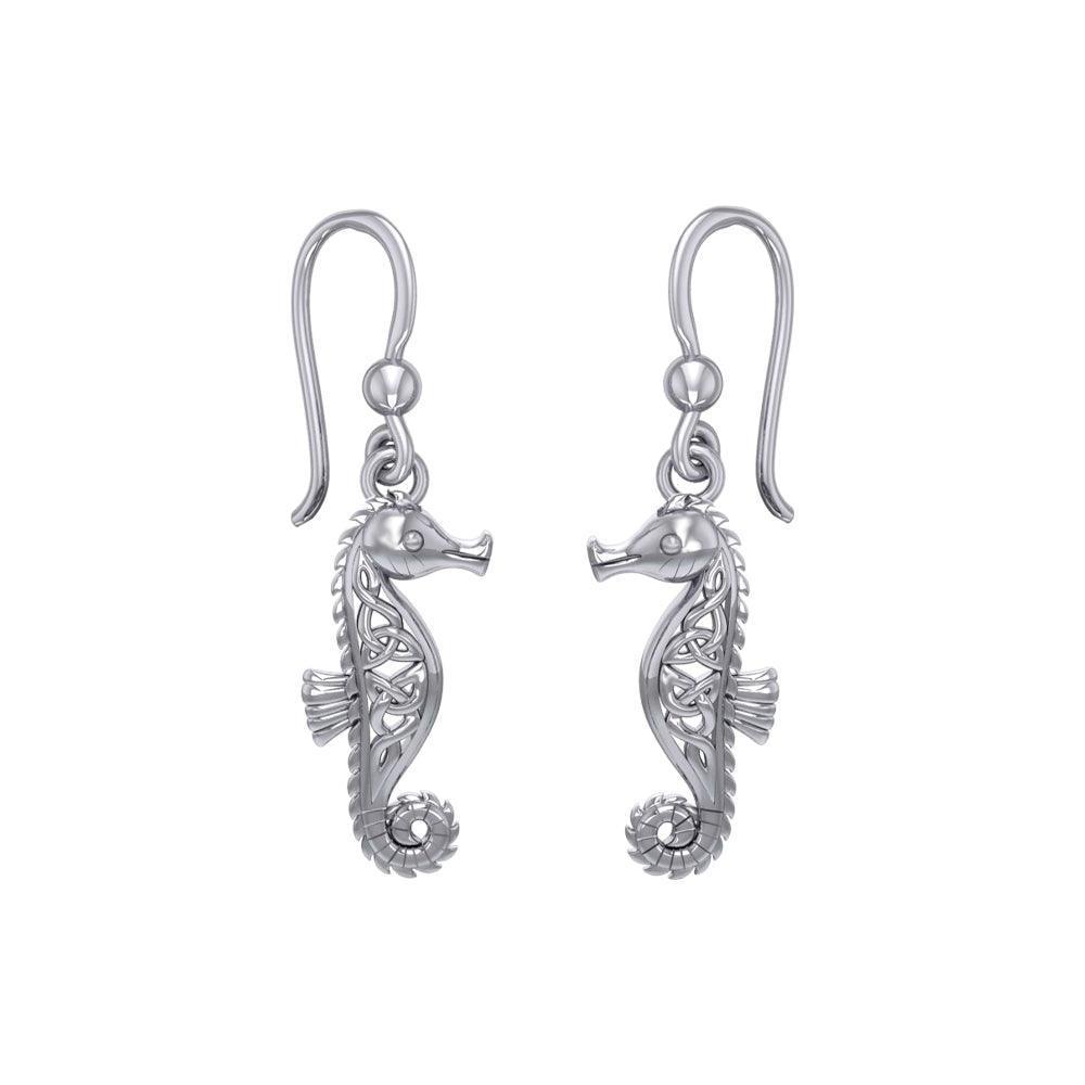 Celtic Knots Seahorse Silver Earrings TER033