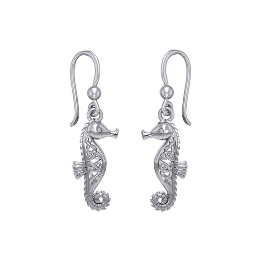 Celtic Knots Seahorse Silver Earrings TER033