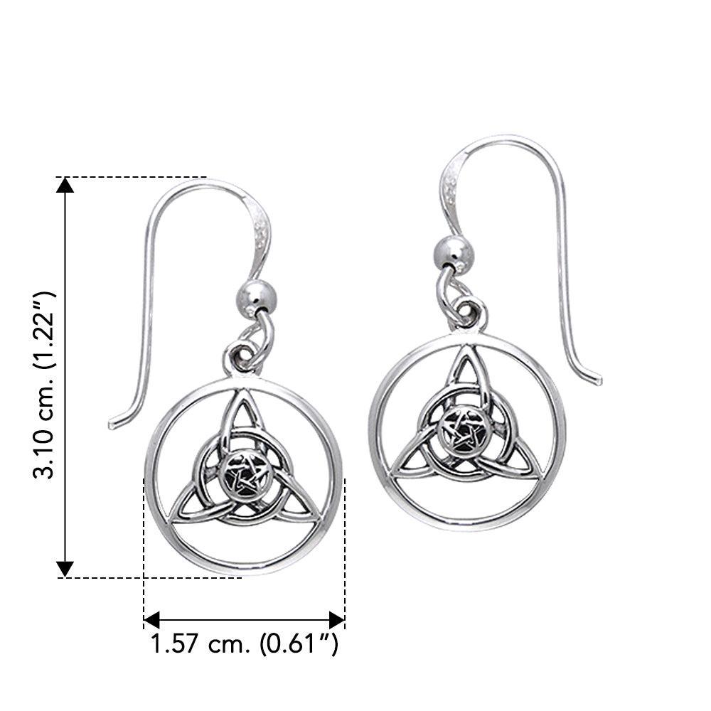 Celtic Trinity The Star Silver Earrings TER043 - peterstone.dropshipping