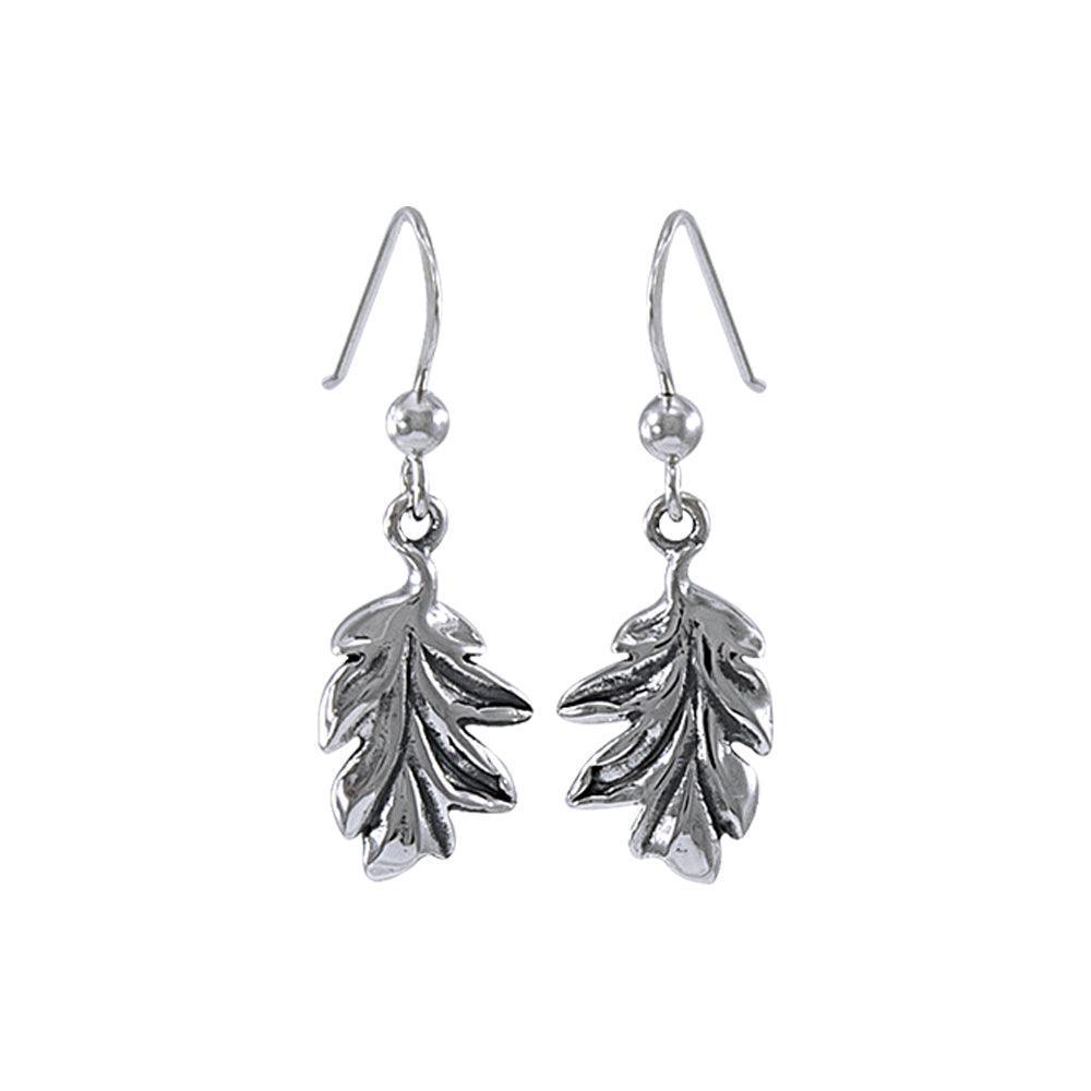 Magick & Witch Oak Leaves Silver Earrings TER048