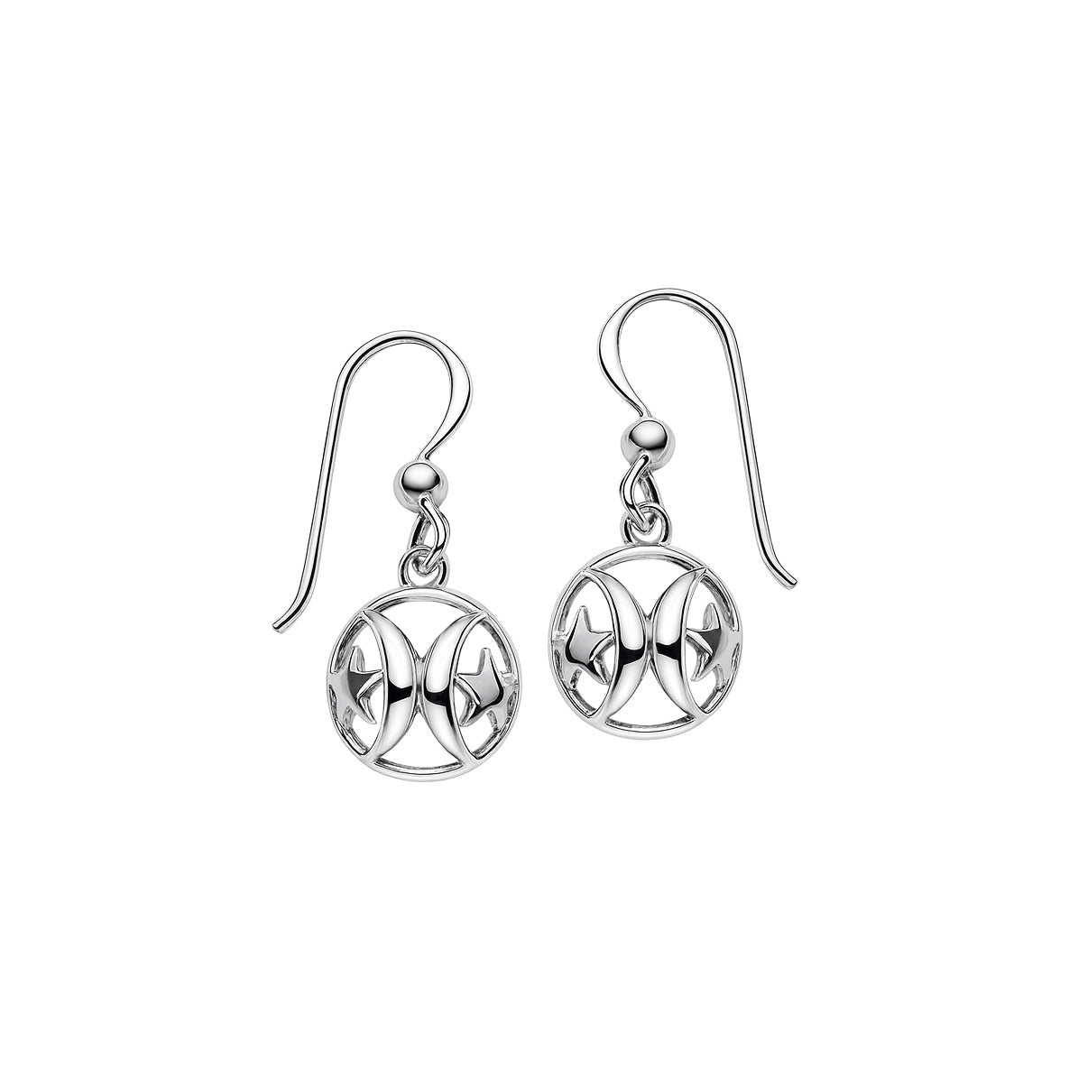 Moons and Stars Sterling Silver Earrings TER056