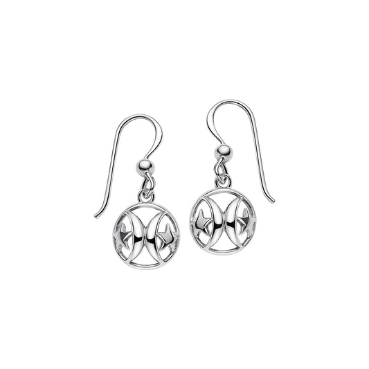 Moons and Stars Sterling Silver Earrings TER056