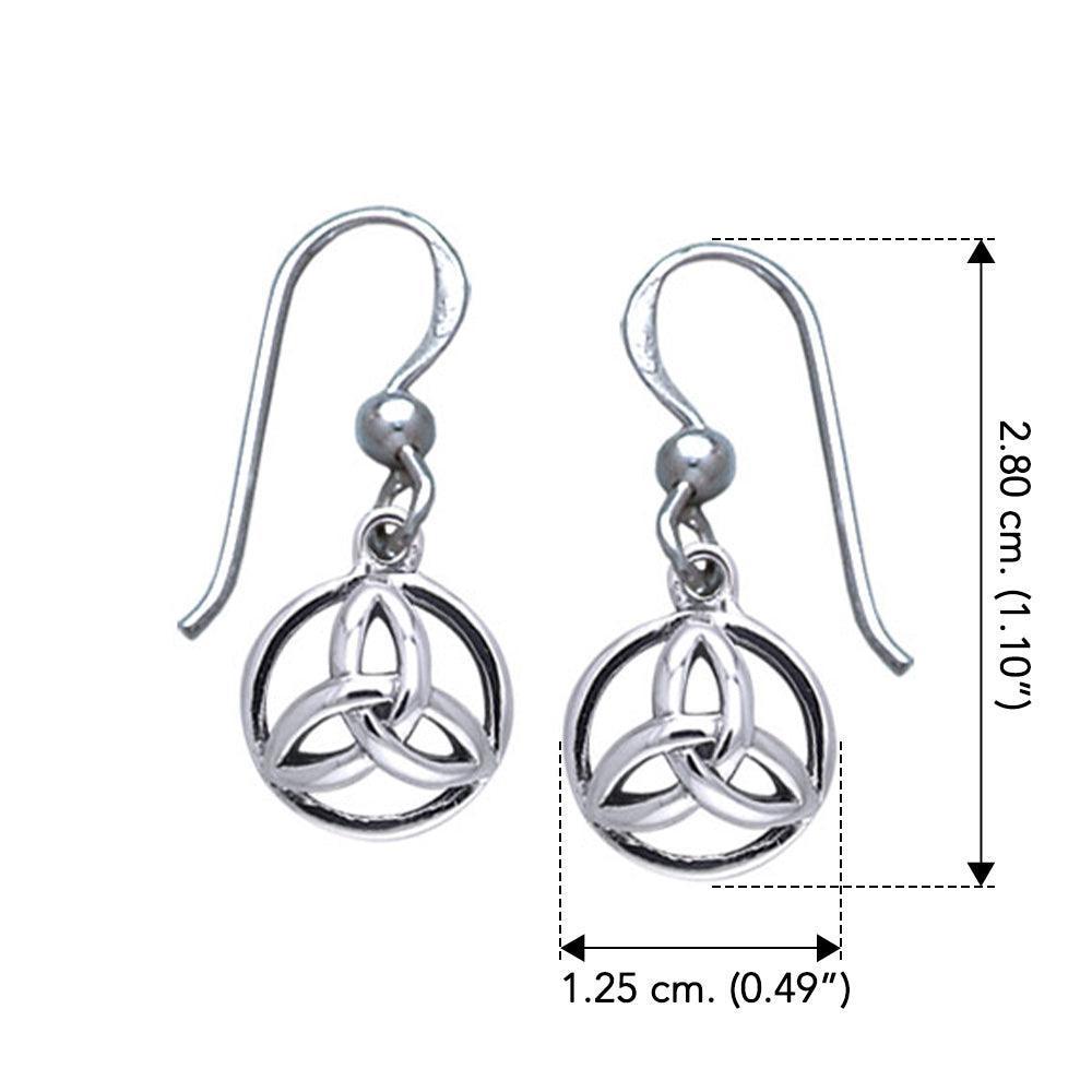 Celtic Triquetra Silver Earrings TER057