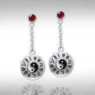 Chinese Astrology & Yin Yang Silver Earrings TER074