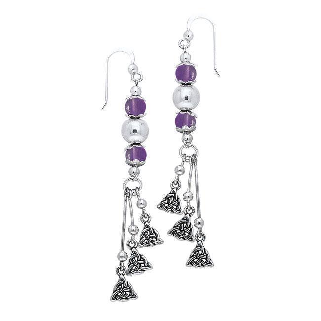 Celtic Knotwork Silver Triquetra Earrings TER101