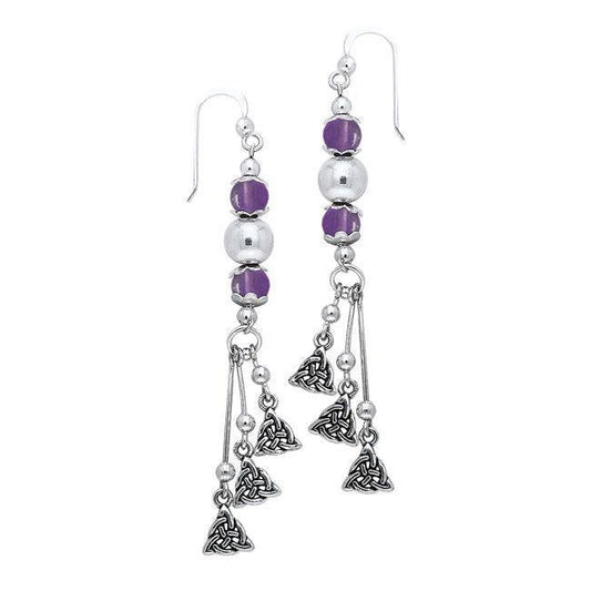 Celtic Knotwork Silver Triquetra Earrings TER101