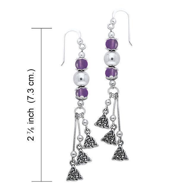 Celtic Knotwork Silver Triquetra Earrings TER101