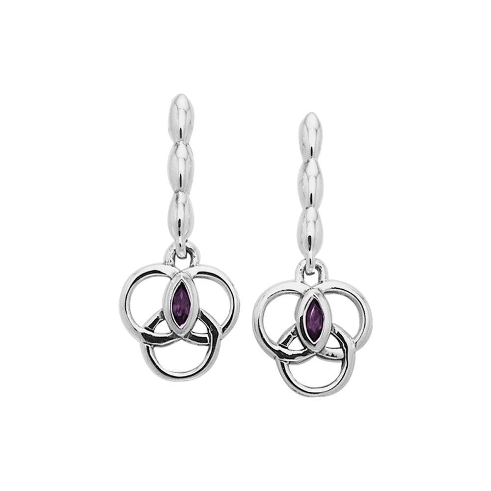 Citta Silver Post Earrings with Marquise Gemstone TER1014