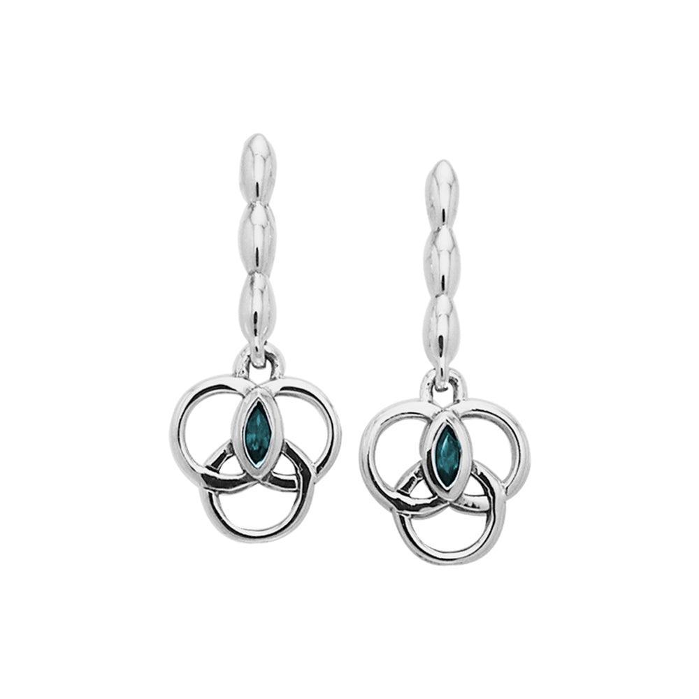Citta Silver Post Earrings with Marquise Gemstone TER1014