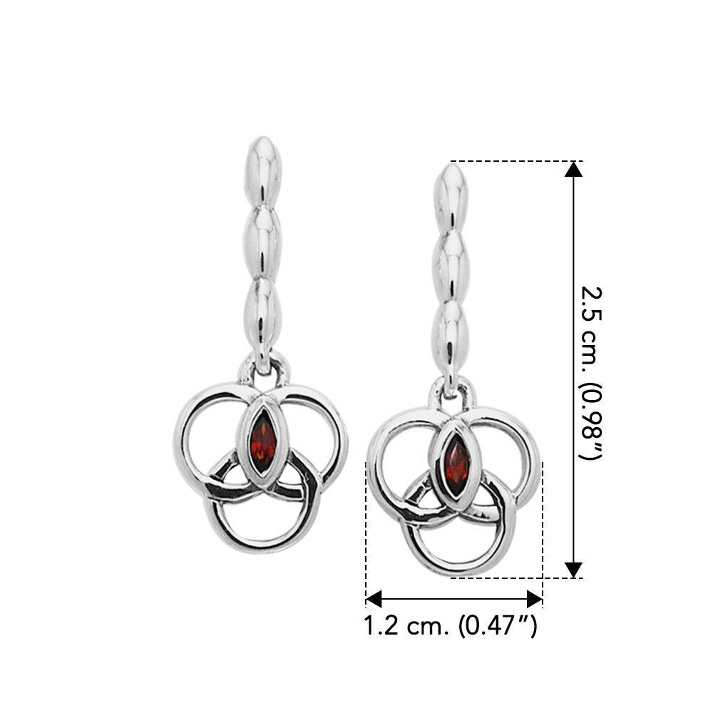 Citta Silver Post Earrings with Marquise Gemstone TER1014