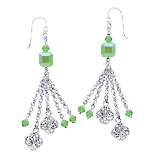 A mute appeal to the power of eternal ~ Celtic Knotwork Sterling Silver Dangle Earrings TER102