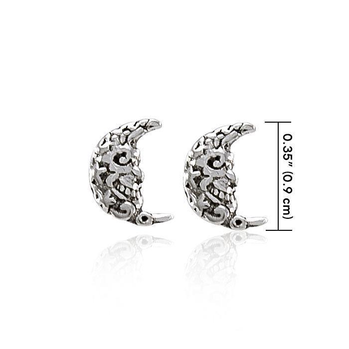 Skull Crescent Moon Post Earrings TER1050