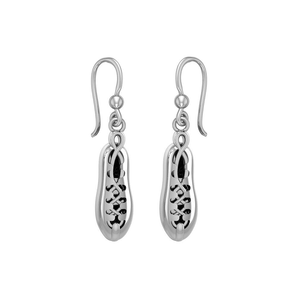 Irish Dancing Shoes Silver Earrings TER107