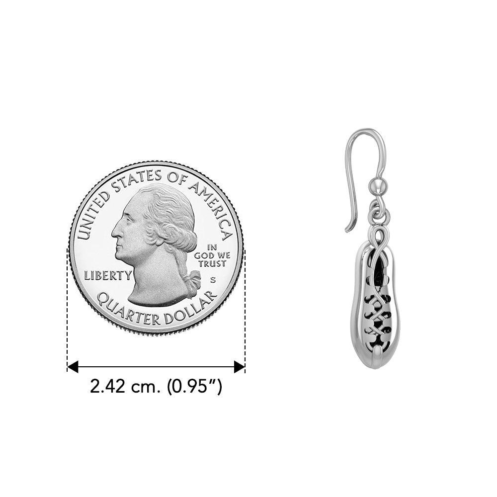 Irish Dancing Shoes Silver Earrings TER107