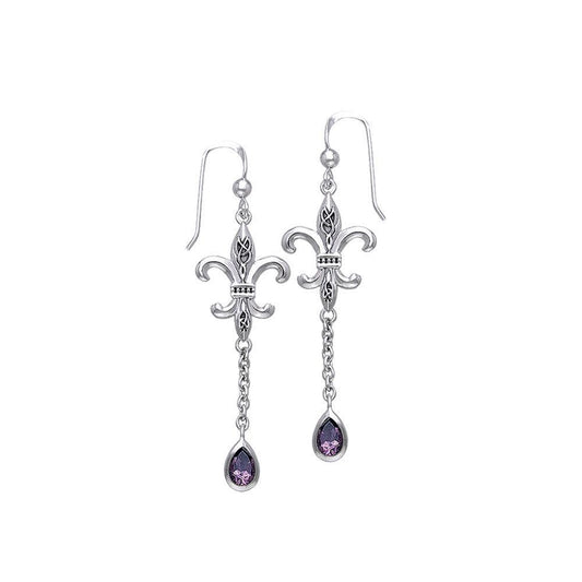 The Fleur de Lis DAVINCI Sterling Silver Earrings TER109
