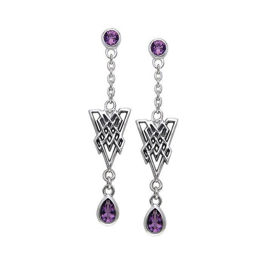 Celtic Knotwork Silver Earrings TER114