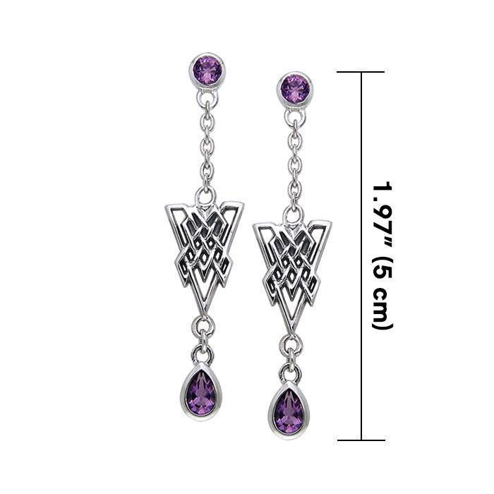 Celtic Knotwork Silver Earrings TER114