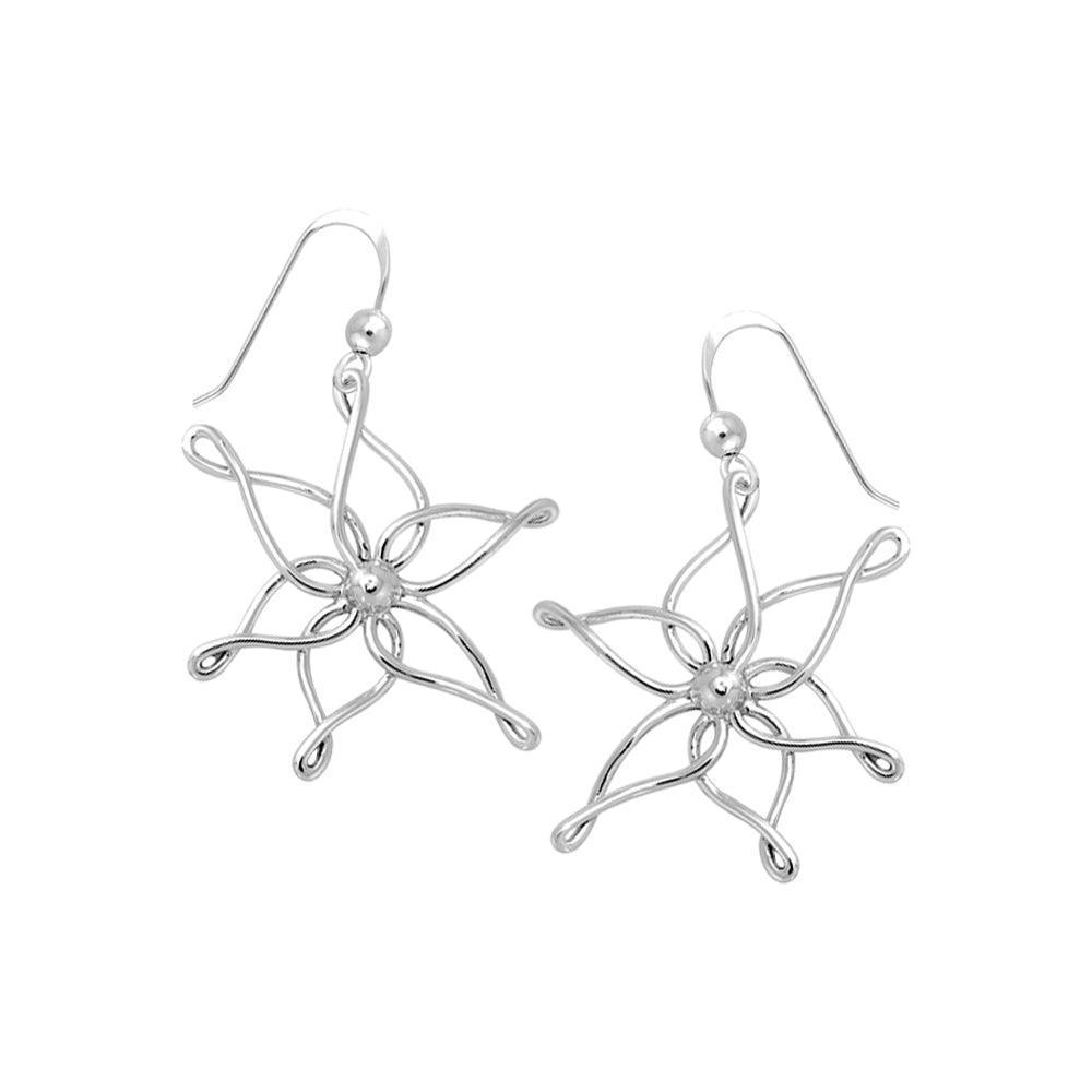 Organic Star Shape Silver Earrings TER1140
