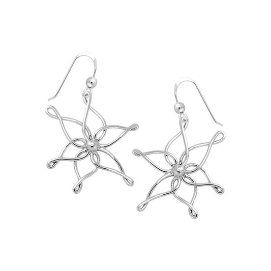 Organic Star Shape Silver Earrings TER1140