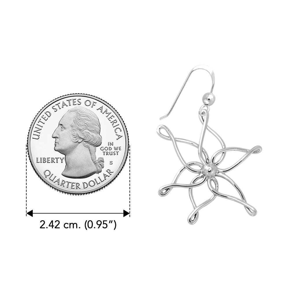 Organic Star Shape Silver Earrings TER1140