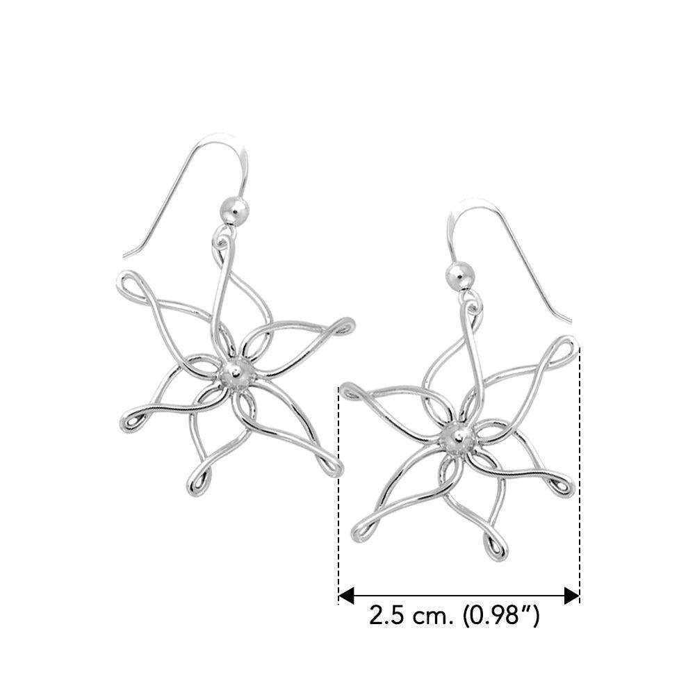 Organic Star Shape Silver Earrings TER1140