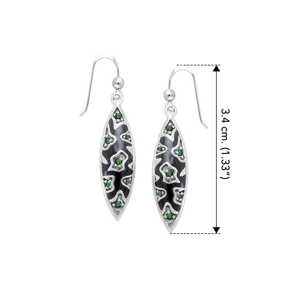 Safari Inspired Silver Earrings with Gemstones TER1177
