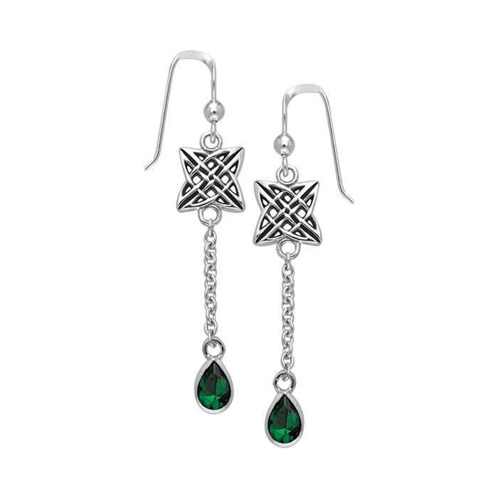 Celtic Quaternary Knot Silver Earrings TER121