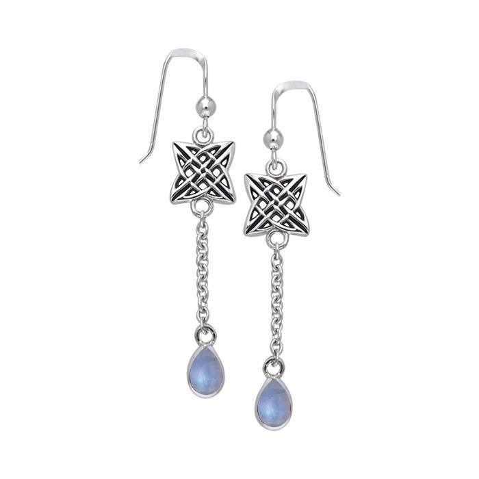 Celtic Quaternary Knot Silver Earrings TER121