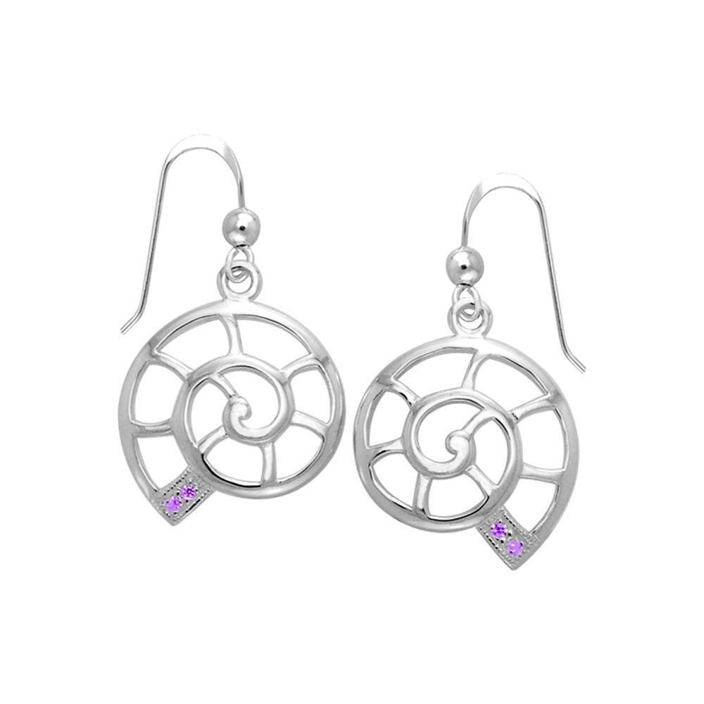Nautilus Shell Filigree Earrings TER1214