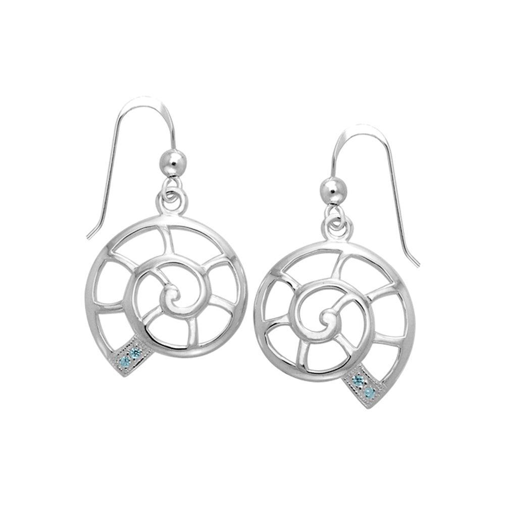 Nautilus Shell Filigree Earrings TER1214