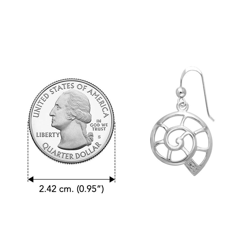 Nautilus Shell Filigree Earrings TER1214