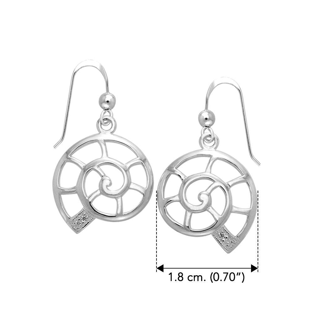 Nautilus Shell Filigree Earrings TER1214