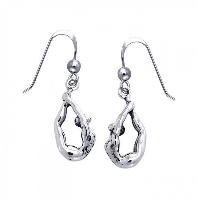 Together, we practice Yoga ~ Sterling Silver Earrings TER1231