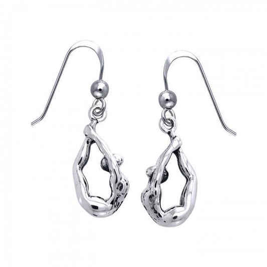 Together, we practice Yoga ~ Sterling Silver Earrings TER1231