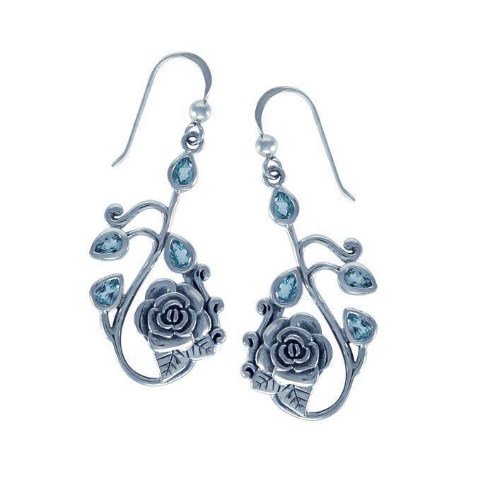 Rose Flowers of Delight Silver Earrings TER1236