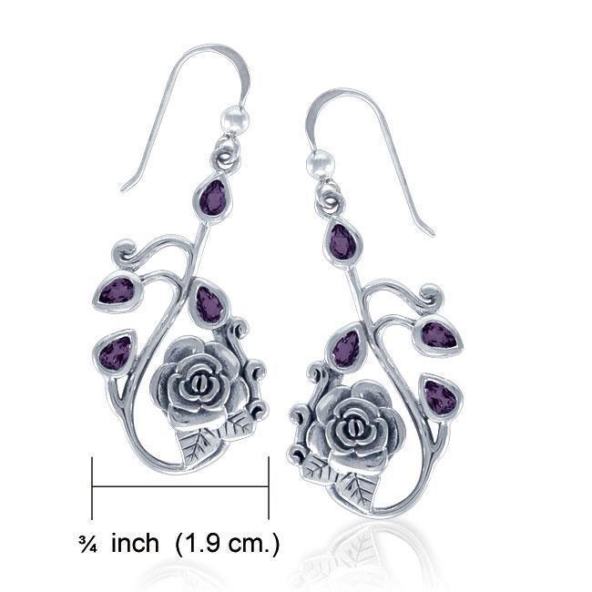 Rose Flowers of Delight Silver Earrings TER1236